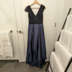 BEADED & Satin GORGEOUS Navy Bridesmaid / Wedding / Prom / Gala / Gown